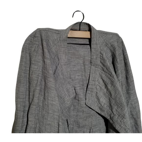 Lafayette 148 Open Front Shawl Collar Cardigan Gray Women’s Size 8 - Picture 2 of 4